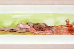 The Remains of the Tijiuana Twins, 2005, watercolor on paper, 9" x 12"